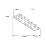 LÁMPARA DE EMPOTRABLE LED TECNOLITE MONTISI III 32W LUZ BLANCA NEUTRA BASE G5