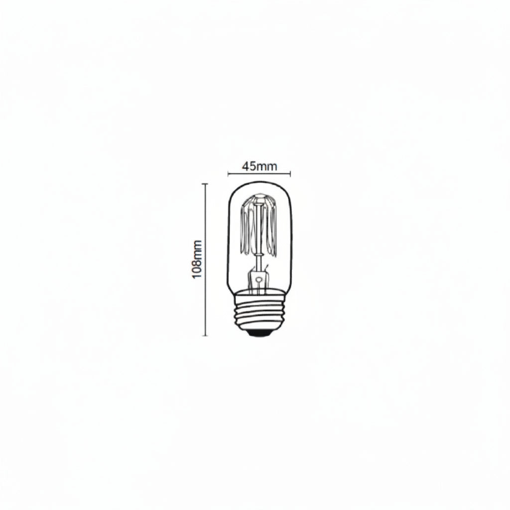 FOCO T45 VINTAGE INCANDESCENTE 35 W LUZ AMBAR BASE E27 ATENUABLE