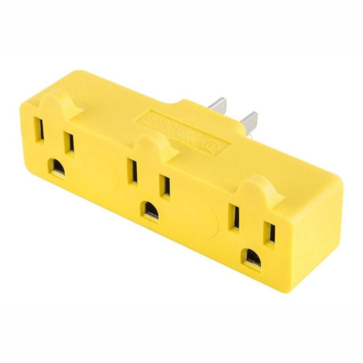 MULTICONTACTO TRIPLE USO RUDO AMARILLO 125V 15A 60HZ POTENCIA 1875W POLARIZADO