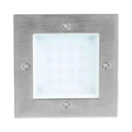 LUMINARIA LED DE CORTESIA CALUX 1.6W 100-240V 3000K 70LM IP65 ACABADO ACERO INOXIDABLE 3620-LED
