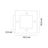 LUMINARIA LED DE CORTESIA CALUX 1.6W 100-240V 3000K 70LM IP65 ACABADO ACERO INOXIDABLE 3620-LED