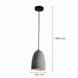 LUMINARIA COLGANTE CONCRETO 1X60W. RIGEL
