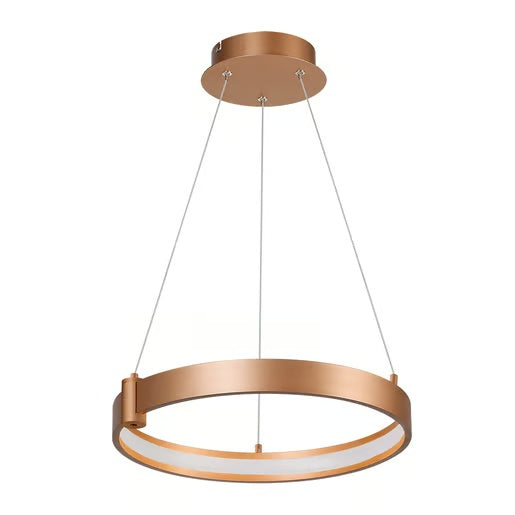 LAMPARA COLGANTE LED CIRCULAR METAL 40.5CM 36W LUZ CALIDA BRILLANTE IRC90 NO ATENUABLE 36CTLLED171MV30D*** HAE ***