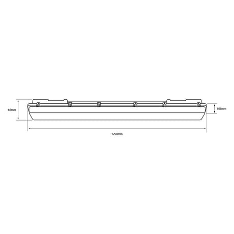 LÁMPARA LINEAL LED TECNOLITE OPORTO IV PARA SOBREPONER A PRUEBA DE VAPOR 36W LUZ DE DÍA BASE G13