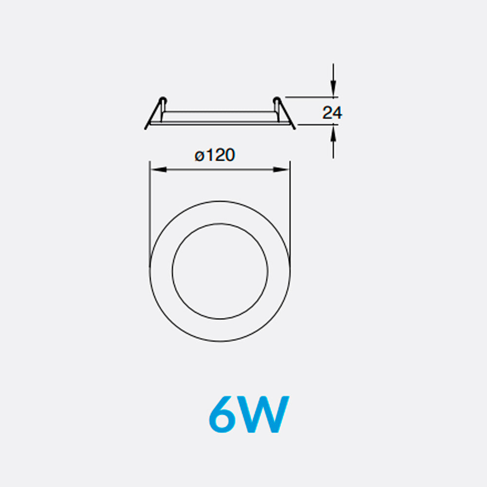 LUMINARIA FLAT LED ESTEVEZ 5" 6W LUZ CÁLIDA ***HAE2025***