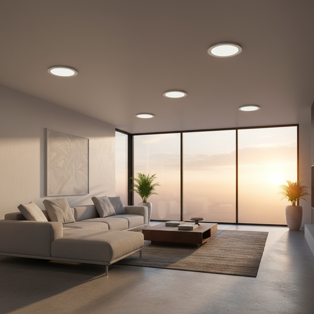 LUMINARIA FLAT LED ESTEVEZ 8" 18W LUZ FRIA *** EXHIBIDO ***