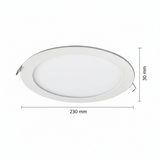 LUMINARIA FLAT LED ESTEVEZ 8" 18W LUZ FRIA *** EXHIBIDO ***