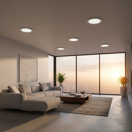 LUMINARIA FLAT LED ESTEVEZ 8" 18W LUZ FRIA *** EXHIBIDO ***