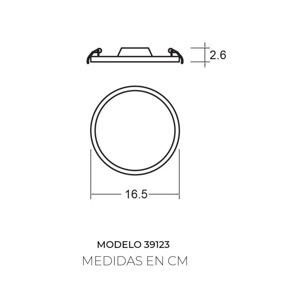 LUMINARIO FLAT-DECO BLANCO 18W 2700K 120-240V ***HAE2025***