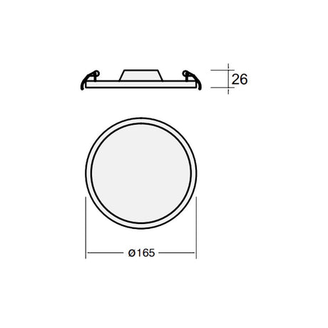 LUMINARIO FLAT-DECO NIQUEL 18W 2700K 120-240V ***HAE2025*** *** HAE ***