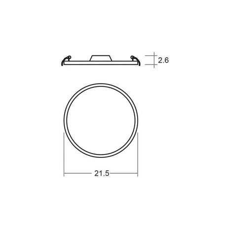 LUMINARIO FLAT-DECO BLANCO 25W 6500K 120-240V ***HAE2025***