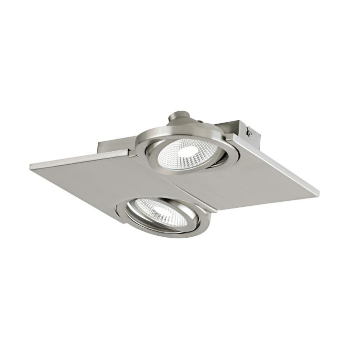 LUM TECHO LED DOBLE 10W PLATA BREA MCA EGLO  *** HAE ***