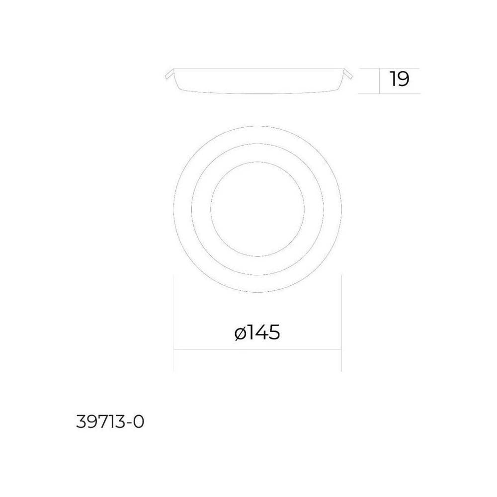 LAMPARA PLAFON FLAT HALO 6+3W LUZ NEUTRA ESTEVEZ