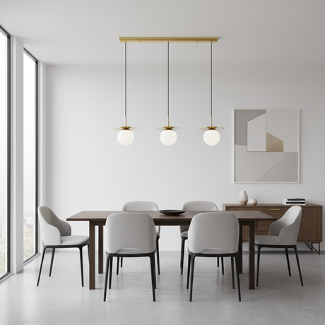 LAMP COLGANTE TRIPLE ESFERA E27(NO INCLUIDA) ARENALES  *** HA. LUMI ***