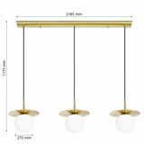 LAMP COLGANTE TRIPLE ESFERA E27(NO INCLUIDA) ARENALES  *** HA. LUMI ***