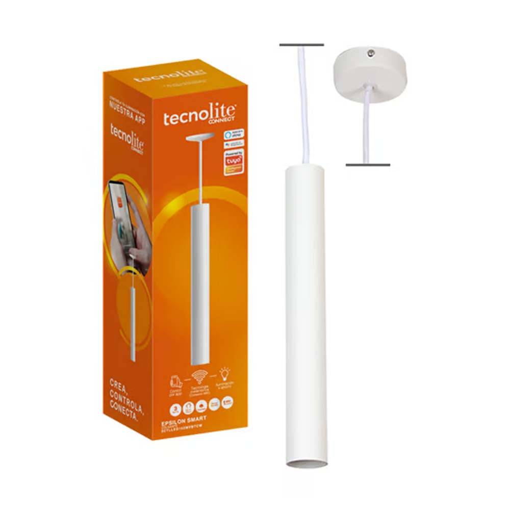 COLGANTE SMART LED 3W. LUZ SUAVE CALIDA ATENUABLE COMPATIBLE APP MOVIL Y ASISTENTE VOZ BLANCO EPSILON ***TECNOLITE HAE***