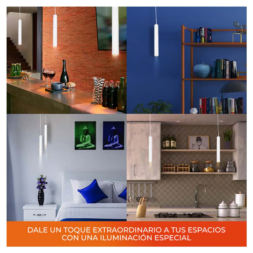 COLGANTE SMART LED 3W. LUZ SUAVE CALIDA ATENUABLE COMPATIBLE APP MOVIL Y ASISTENTE VOZ BLANCO EPSILON ***TECNOLITE HAE***