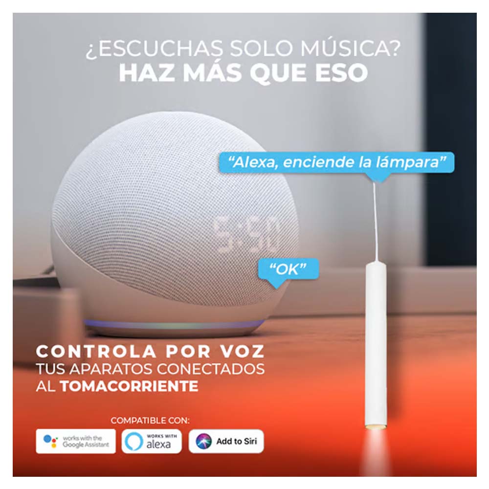 COLGANTE SMART LED 3W. LUZ SUAVE CALIDA ATENUABLE COMPATIBLE APP MOVIL Y ASISTENTE VOZ BLANCO EPSILON ***TECNOLITE HAE***