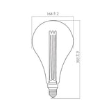 FOCO LED TECNOLITE ACRAB TIPO VINTAGE ATENUABLE 3.5W LUZ SUAVE CÁLIDA BASE E27 HUMO
