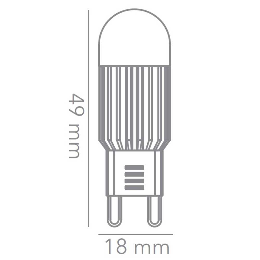 LAMP LED AMPOLLETA  3W 6500K G9 180LM