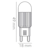 LAMP LED AMPOLLETA  3W 6500K G9 180LM