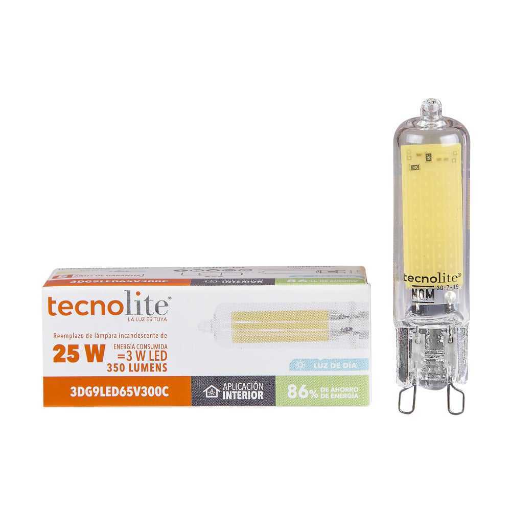 FOCO LED TECNOLITE IRIDIUM II TIPO AMPOLLETA ATENUABLE 3W LUZ DE DÍA BASE G9