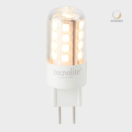 FOCO LED TECNOLITE IRIDIUM III TIPO AMPOLLETA ATENUABLE 3W LUZ SUAVE CÁLIDA BASE GY6.35