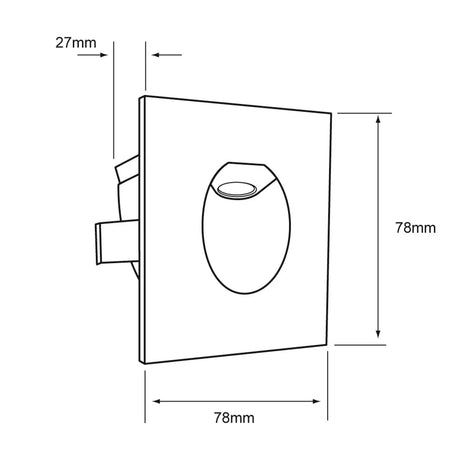 LÁMPARA DE INTERIOR EMPOTRABLE LED CYNARA TECNOLITE 3W LUZ SUAVE CÁLIDA NEGRO