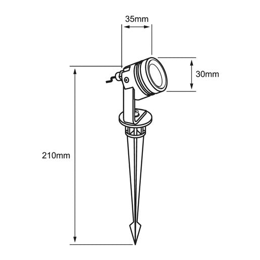 LAMPARA CON ESTACA LED JARDIN 3 W 24 V LUZ CALIDA BRILLANTE DIRIGIBLE IP65 IK06 NO ATENUABLE 3HLED768DC30N