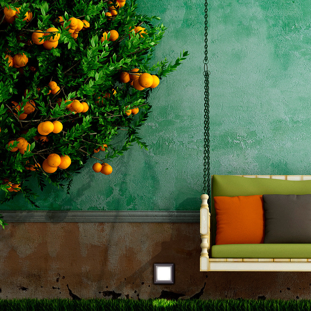 LAMPARA EXTERIOR LED 2.5W. ANSHAN III SOBREPONER LUZ BLANCA NEUTRA *** EXHIBIDO ***