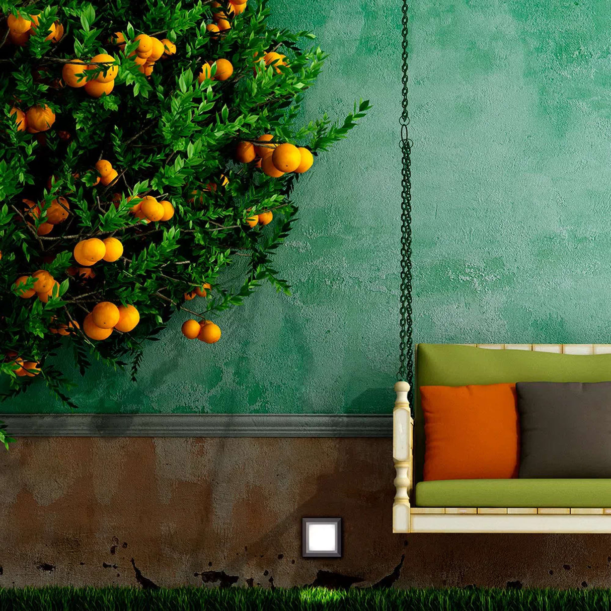 LAMPARA EXTERIOR LED 2.5W. ANSHAN III SOBREPONER LUZ BLANCA NEUTRA *** EXHIBIDO ***