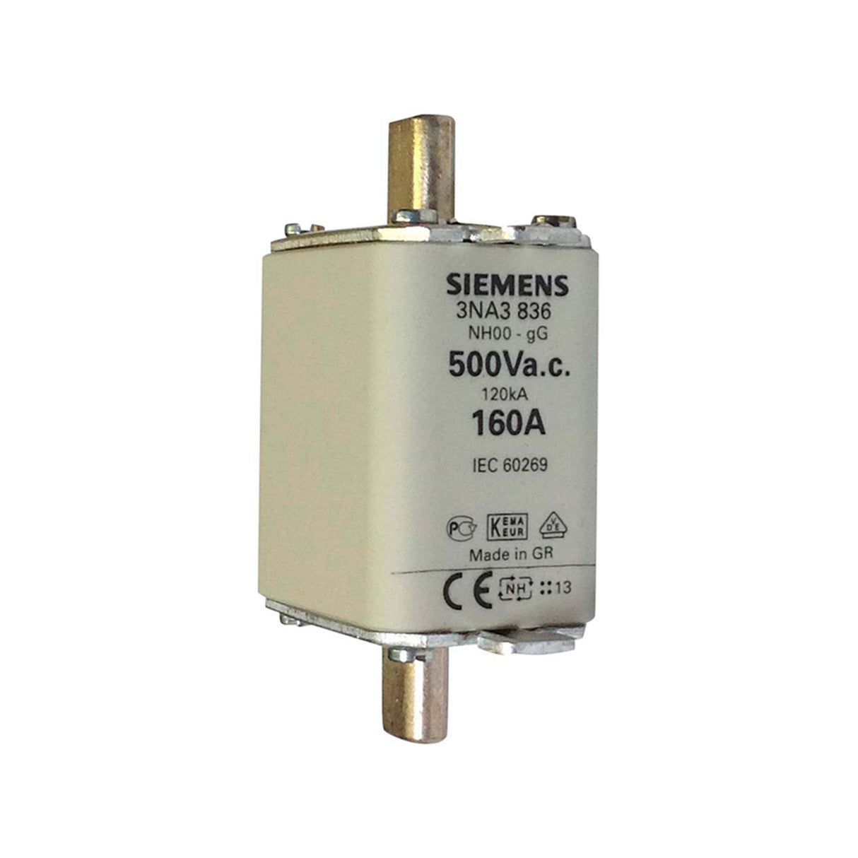 FUSIBLE NH00 160A/500V. CL. GL/GG 3NA3836 *** SOBRE PEDIDO  ***