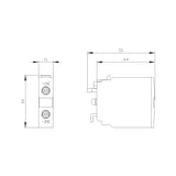 BLOQUE DE CONTACTOS AUXILIARES FRONTAL 1 NC BORNES DE TORNILLO PARA CONTACTORES 3RT1