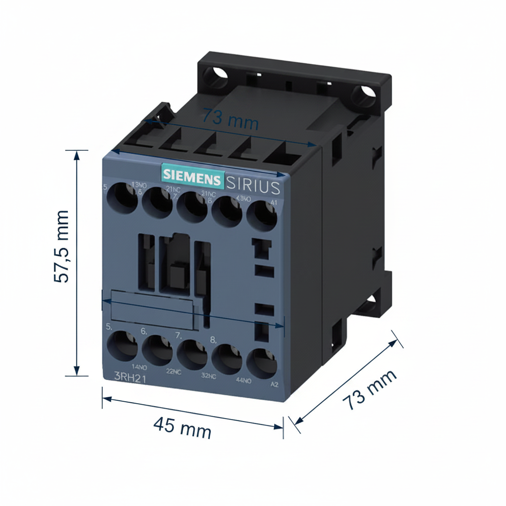 CONTACTOR AUXILIAR TAM. S00 3NA+1NC 24V. 60HZ. 3RH21311AB00 SIRIUS SIEMENS