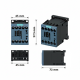 CONTACTOR AUXILIAR TAM. S00 3NA+1NC 120V. 60HZ. 3RH21311AK60 SIRIUS SIEMENS