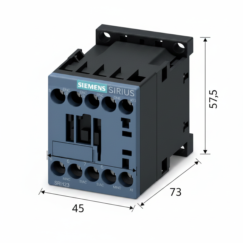 CONTACTOR AUXILIAR TAM. S00 3NA+1NC 24VCD 3RH21311BB40 SIRIUS SIEMENS