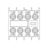 BLOQUE DE CONTACTOS AUXILIARES  2NA+2NC CIRCUITO 1NC 1NC 1NA 1NA PARA 3RH2 Y 3RT2 SIEMENS