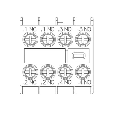 BLOQUE DE CONTACTOS AUXILIARES  2NA+2NC CIRCUITO 1NC 1NC 1NA 1NA PARA 3RH2 Y 3RT2 SIEMENS