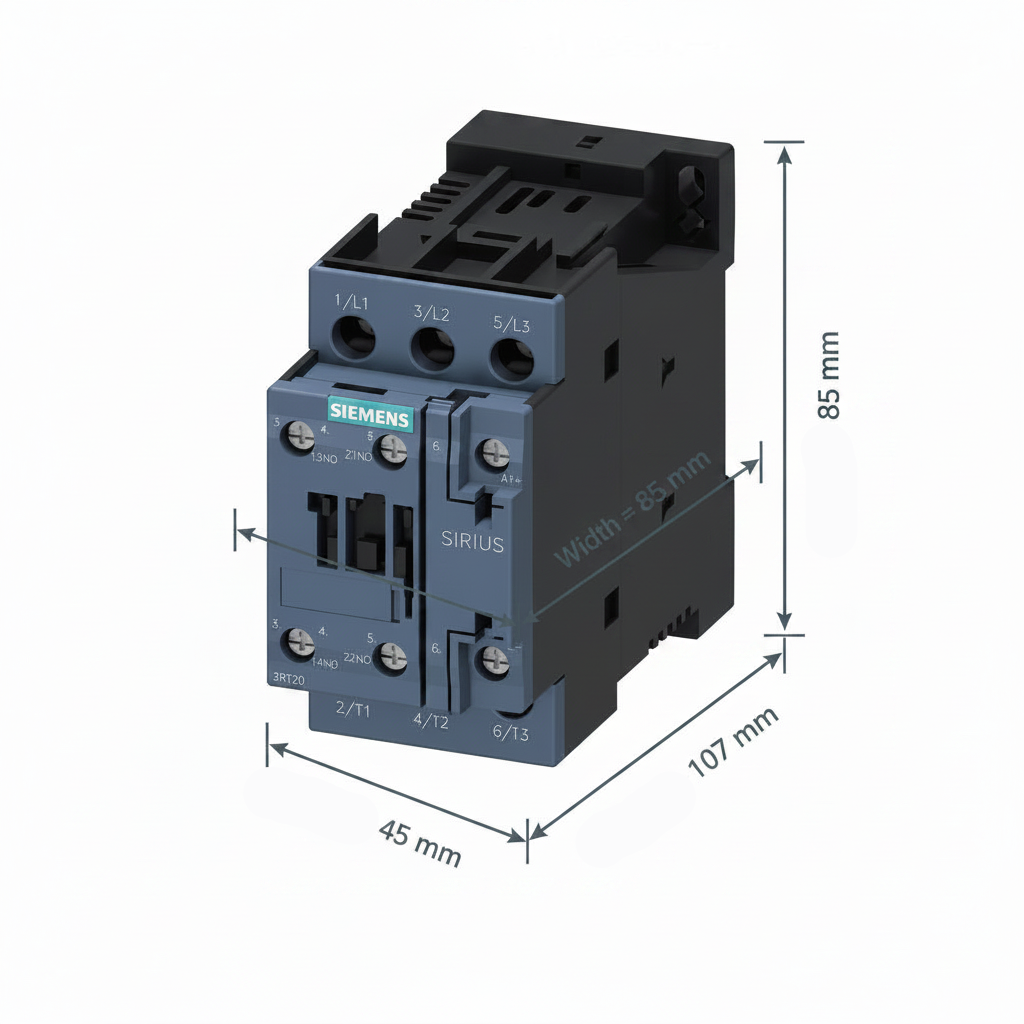 CONTACTOR SIRIUS S0 SIEMENS 10HP 220V 25HP 440V 38A BOBINA 24VDC 1NA+1NC 3RT20281BB40
