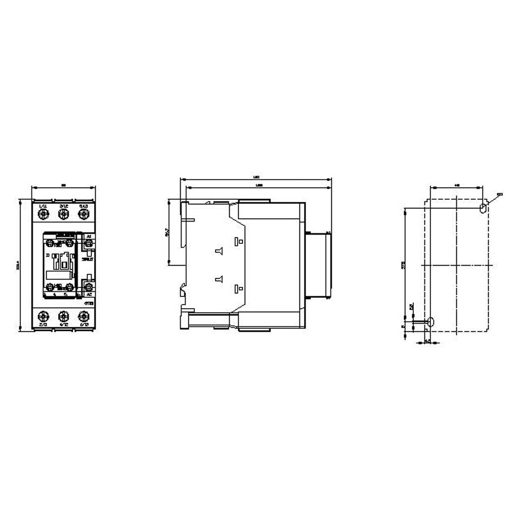 CONTACTOR SIRIUS S2 SIEMENS 20HP 220V 50HP 440V 65A BOBINA 220VAC 1NA+1NC 3RT20371AN10