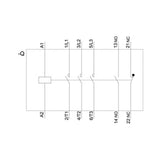 CONTACTOR TRIPOLAR 80A. 220V. 3P. 1NA+1NC S3 3RT20451AL20 SIRIUS SIEMENS ANTECESOR 3RT1045