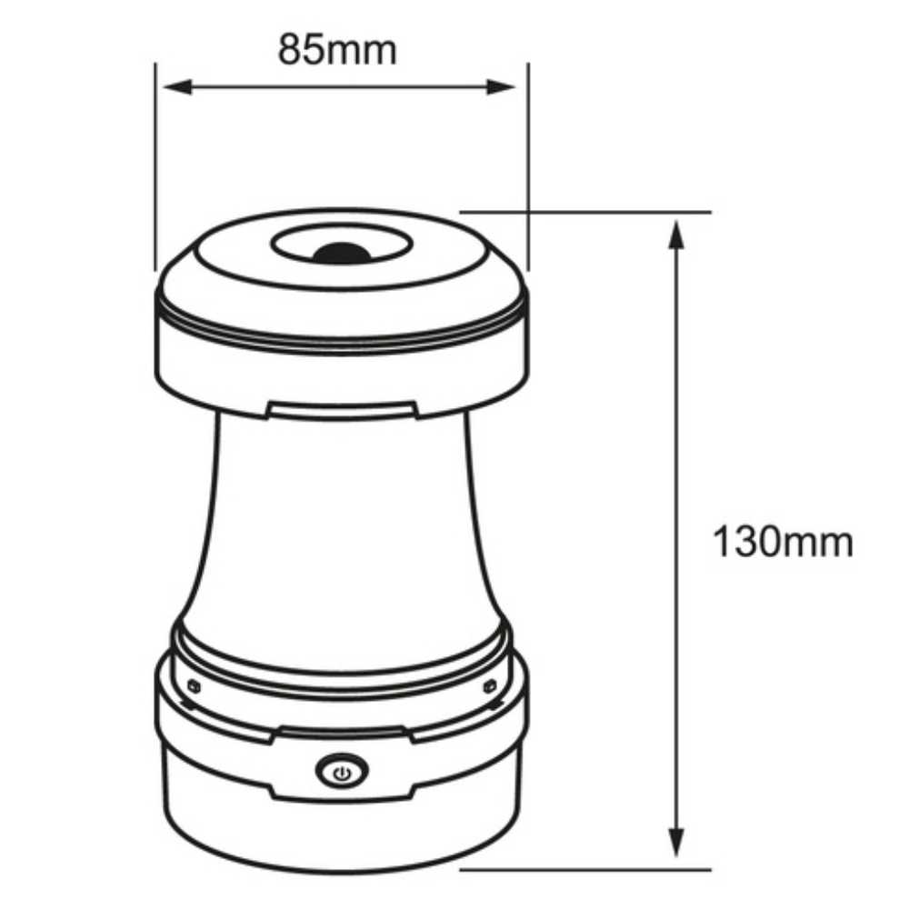 LINTERNA LED SOLAR PARA CAMPING RECARGABLE 3W 6500K PLEGABLE