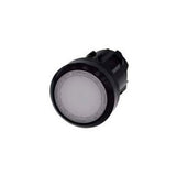 PULSADOR LUMINOSO 22MM REDONDO PLÁSTICO BLANCO BOTÓN RASANTE CON SOPORTE PARA 3 ELEMENTO