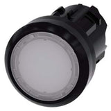 PULSADOR LUMINOSO 22MM REDONDO PLÁSTICO BLANCO BOTÓN RASANTE CON SOPORTE PARA 3 ELEMENTO