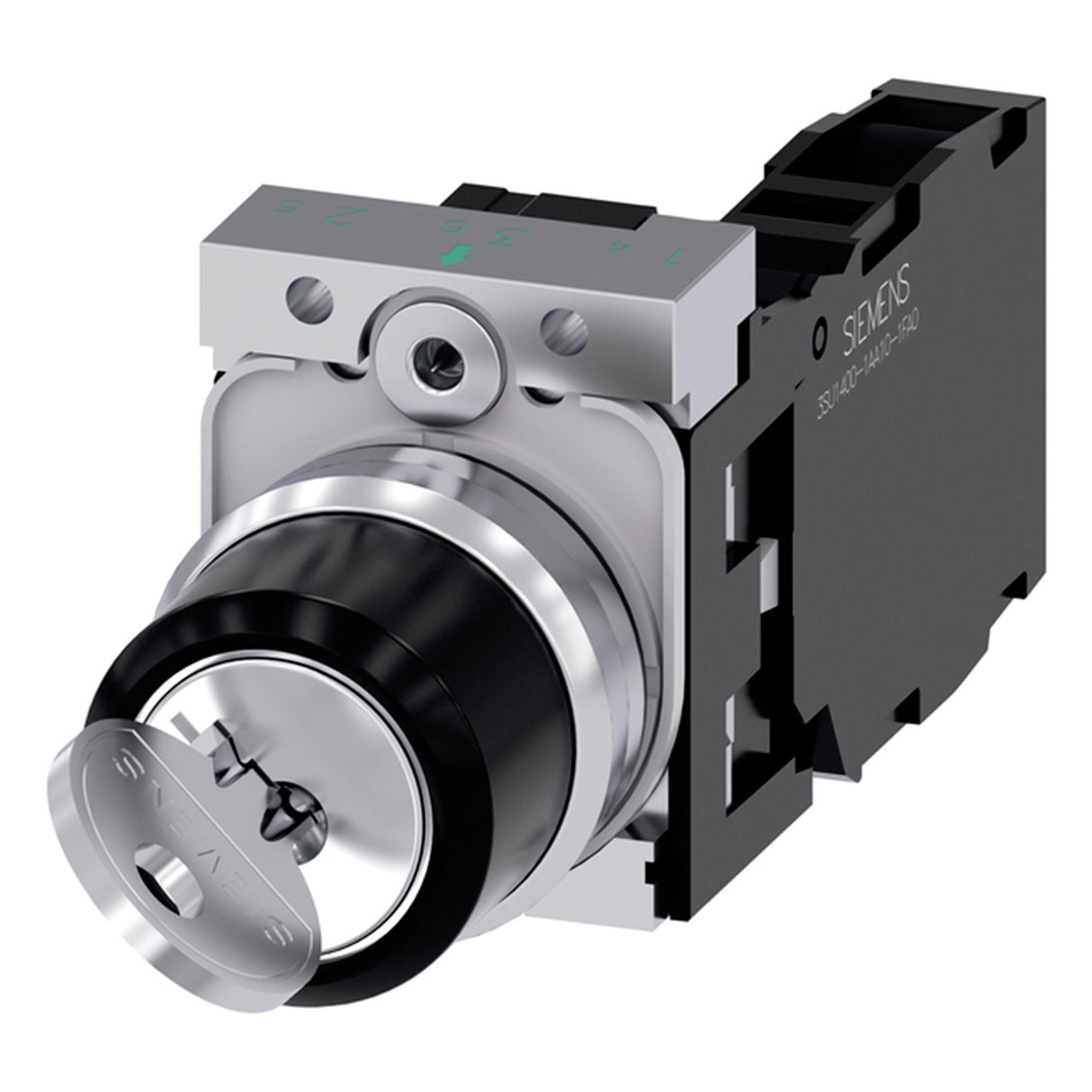 INTERRUPTOR DE LLAVE RONIS 22MM REDONDO N SB30 C 2 LLAVES 2POSICIONES O-I SIEMENS