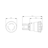 PULSADOR TIPO HONGO PARADA DE EMERGENCIA  22MM  METALICO SIEMENS