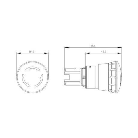 PULSADOR TIPO HONGO PARADA DE EMERGENCIA  22MM  METALICO SIEMENS