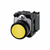 PULSADOR 22 MM REDONDO PLÁSTICO AMARILLO BOTÓN RASANTE MOMENTÁNEO CON SOPORTE 1 NA 3SU11000AB301BA0 ANTECESOR 3SB32010AA31
