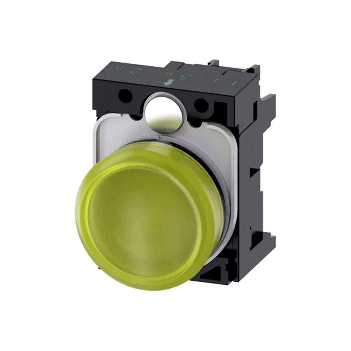 LÁMPARA DE SEÑALIZACIÓN 22 MM REDONDO PLÁSTICO AMARILLO LENTE LISO CON SOPORTE MÓDULO DE LED CON LED INTGR. 110 V AC 3SU11036AA301AA0 ANTECESOR 3SB32486BA30