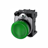 LÁMPARA DE SEÑALIZACIÓN 22 MM REDONDO PLÁSTICO VERDE LENTE LISO CON SOPORTE MÓDULO DE LED CON LED INTGR. 110 V AC 3SU11036AA401AA0 ANTECESOR 3SB32486BA40